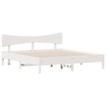 vidaXL Cadre de lit sans matelas blanc 160x200 cm bois de pin massif