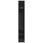 vidaXL Garde-robe noir 30x50x200 cm bois d'ingénierie