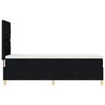 vidaXL Lit à ressorts avec matelas Noir 80 x 200 cm tissu