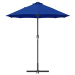vidaXL Parasol de jardin Bleu 370 x 197 x 239 cm