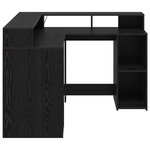 vidaXL Bureau Chêne noir 130x130x91 cm Bois d'ingénierie