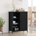 vidaXL Buffet Chêne noir 70 x 30 x 80 cm Bois d'ingénierie