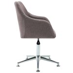 vidaXL Chaises pivotantes à manger lot de 4 taupe tissu