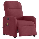 vidaXL Fauteuil de massage inclinable électrique Rouge bordeaux Tissu
