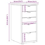 vidaXL Armoire 34 x 39 x 61 5 cm Bois de Pin Massif Marron