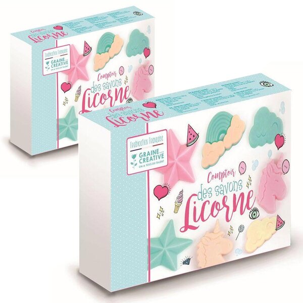 2 coffrets DIY savons licornes