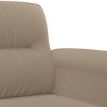 vidaXL Canapé à 2 places Taupe 120 cm Tissu microfibre