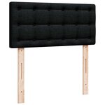 vidaXL Lit ottoman avec matelas noir 90x200 cm tissu