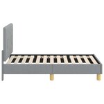 vidaXL Cadre de lit pour tout-petit avec tête de lit Gris clair tissu