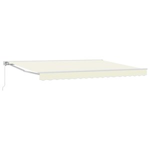 vidaXL Auvent rétractable manuel Crème 5 × 3 5 m