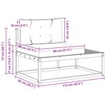 vidaXL Canapé d'extérieur en bout Blanc 115 x 83 x 73 cm Polyester