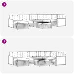 vidaXL Ensemble de canapés d'extérieur 8 pc Naturel et Beige