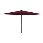 vidaXL Parasol de jardin 200 x 300 cm Polyester Rectangulaire Bordeaux