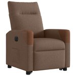 vidaXL Fauteuil inclinable électrique marron tissu