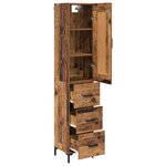 vidaXL Haut Armoire Bois Ancien 34 5 x 34 x 180 cm Bois d'ingénierie