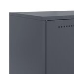 vidaXL Buffet anthracite 68 5x38 5x123 5 cm acier