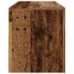 vidaXL Meuble TV avec lumières LED vieux bois bois d'ingénierie