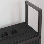 vidaXL Headboard de Rangement avec Station de Charge Chêne noir 80 cm