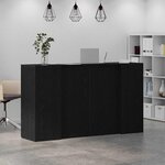 vidaXL Bureau de réception chêne noir 180x50x103 5cm bois d'ingénierie