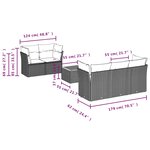 vidaXL Salon de jardin avec coussins 6 Pièces beige résine tressée