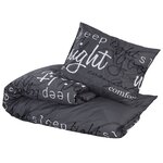 vidaXL Ensemble de housse de couette Noir 260x220 cm Coton