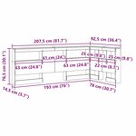 vidaXL Tête de lit de rangement avec étagère Chêne artisanal 75 cm