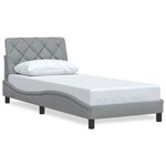 vidaXL Cadre de lit sans matelas gris clair 90x190 cm tissu