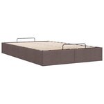 vidaXL Cadre de lit ottoman sans matelas marron foncé 120x200 cm tissu