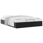 vidaXL Cadre de lit ottoman sans matelas noir 140x200 cm similicuir