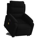 vidaXL Fauteuil inclinable de massage électrique noir velours