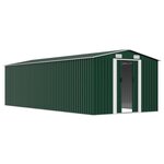 vidaXL Abri de jardin 257x580x181 cm Métal Vert