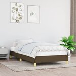 vidaXL Cadre de lit Marron foncé 90x190 cm Tissu