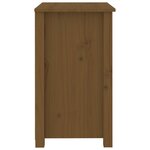 vidaXL Table de chevet Marron miel 50x35x61 5 cm Bois de pin massif