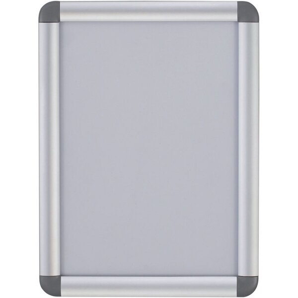 Panneau mural à clip et cadre arrondi, aluminium, format A4