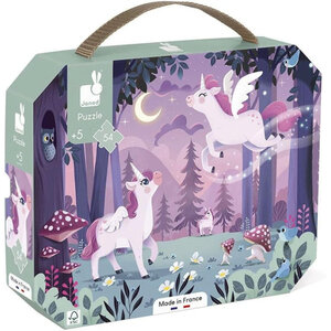 Puzzle - Licornes féériques - 54 pièces - Dès 5 ans - Valisette de rangement - Janod