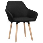 vidaXL Chaises à manger lot de 2 noir tissu