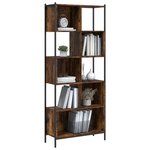 vidaXL Bibliothèque chêne fumé 72x28x172 cm bois d'ingénierie