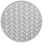 vidaXL Tapis d'extérieur gris Ø120 cm PP