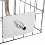 vidaXL Colonne gabion Argent 25 x 25 x 100 cm Acier inoxydable