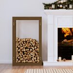 vidaXL Support de bois de chauffage Marron miel 60x25x100 cm Bois pin