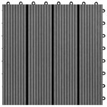 vidaXL Carreaux de terrasse 22 Pièces 30 x 30 cm 2 m² WPC Gris