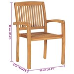vidaXL Chaises de jardin lot de 2 et coussins taupe Bois teck massif
