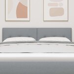 vidaXL Tête de Lit LED avec des lumières à LED Gris clair 144 cm tissu