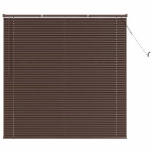 vidaXL Store Vénitien Marron Foncé avec Motif en Bois 160 x 150 cm PVC