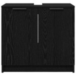 vidaXL Cabinet de salle de bain Chêne noir 64 5 x 33 5 x 59 cm