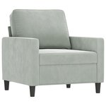 vidaXL Ensemble de canapés 3 Pièces avec coussins gris clair velours