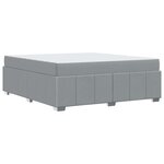 vidaXL Cadre de lit avec matelas Gris clair 180 x 200 cm tissu