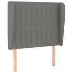 vidaXL Sommier à lattes de lit avec matelas Gris foncé 80x200 cm Tissu