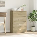 vidaXL Buffet chêne sonoma 60x31x84 cm bois d'ingénierie