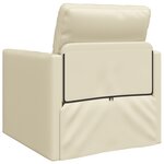 vidaXL Fauteuil-lit au sol 2-en-1 crème 74x77x81 cm en simili cuir